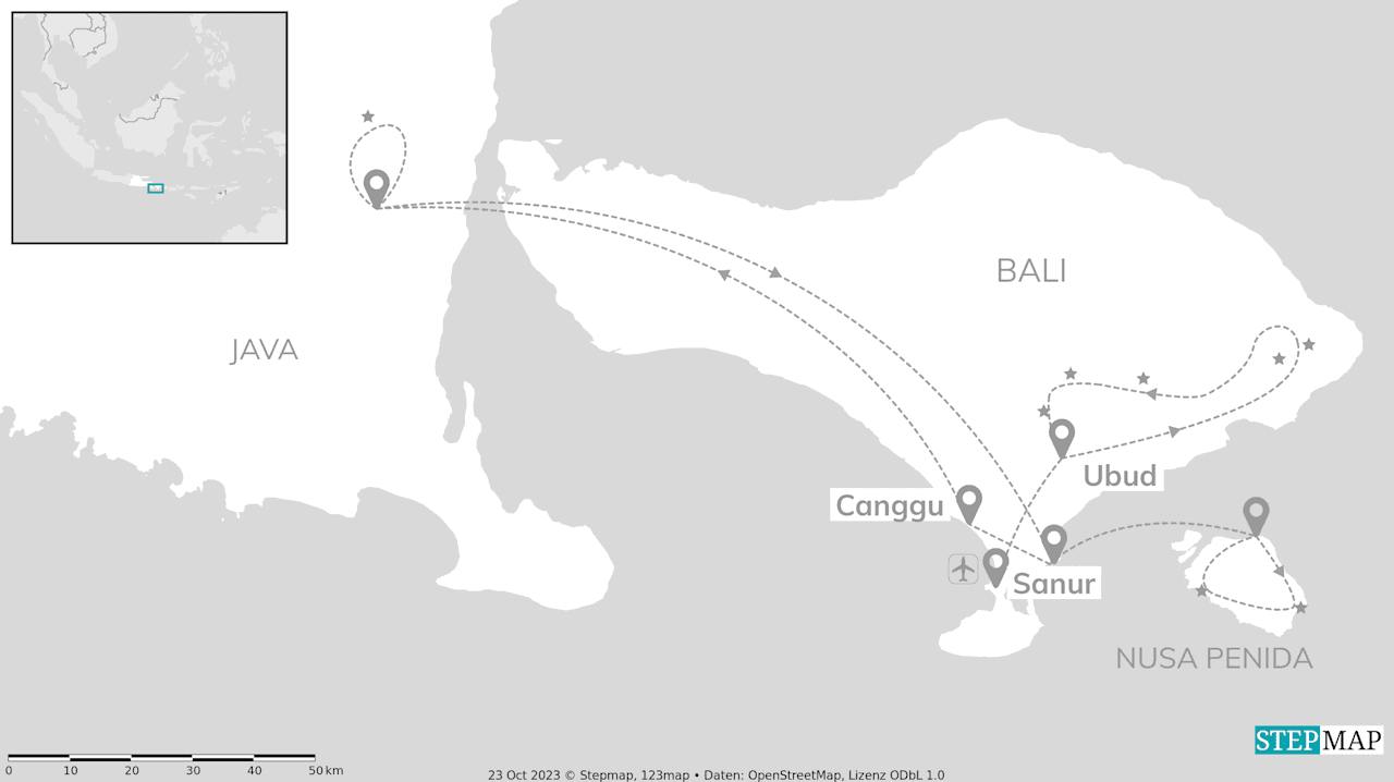 Bali bucketlist: eilandhoppen naar een blauw kratermeer