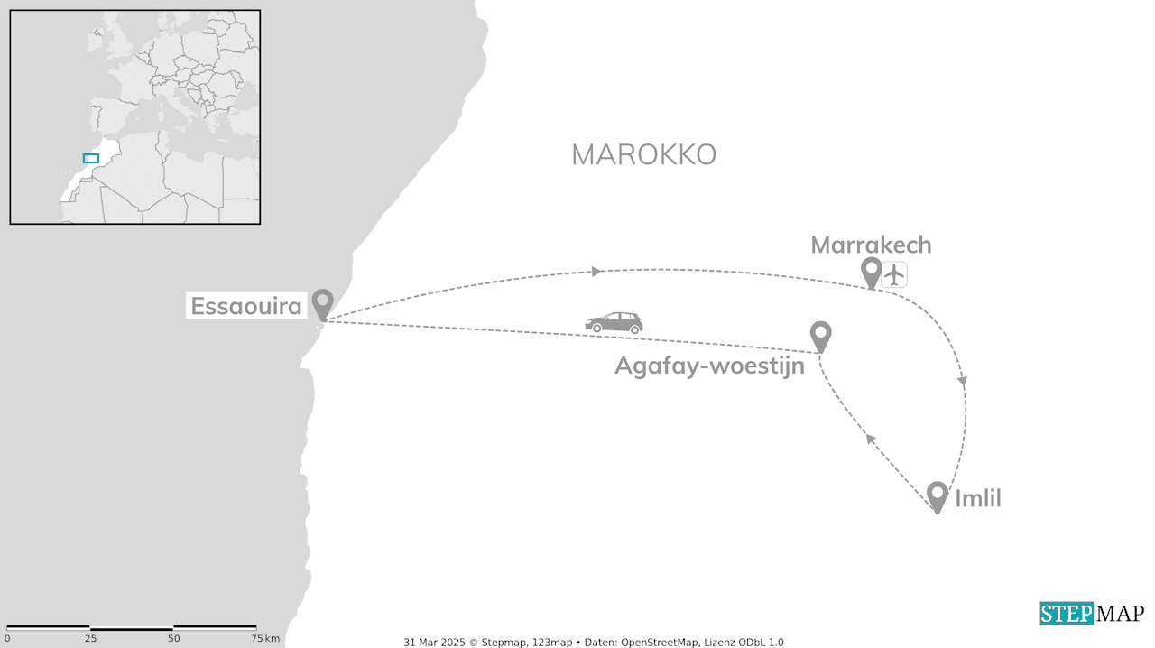 Marokko roadtrip: souks, surfen & woestijnglamping