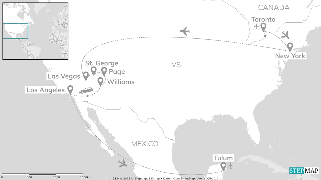 All around Amerika: Canada, de VS & Mexico