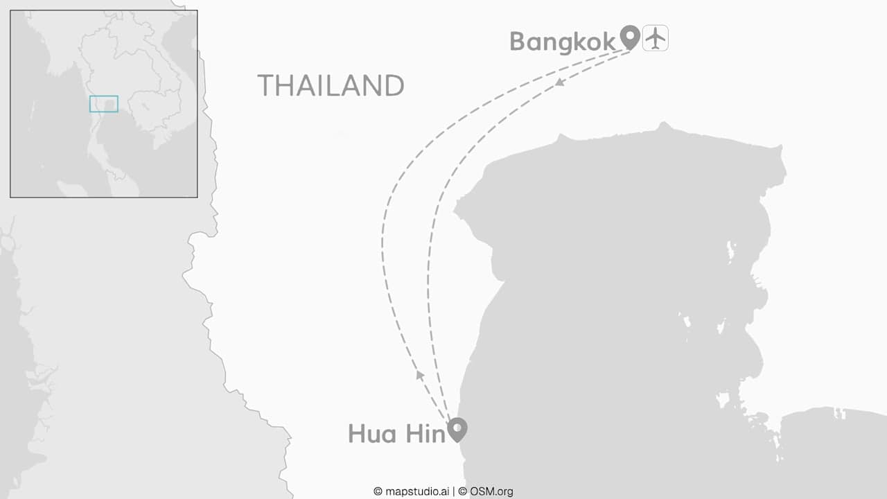 2 for 1 Thailand: Bangkok ontmoet Hua Hin