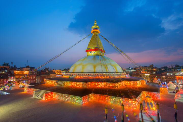 Abendliche Tour zur buddhistischen Stupa in Bodnath thumbnail