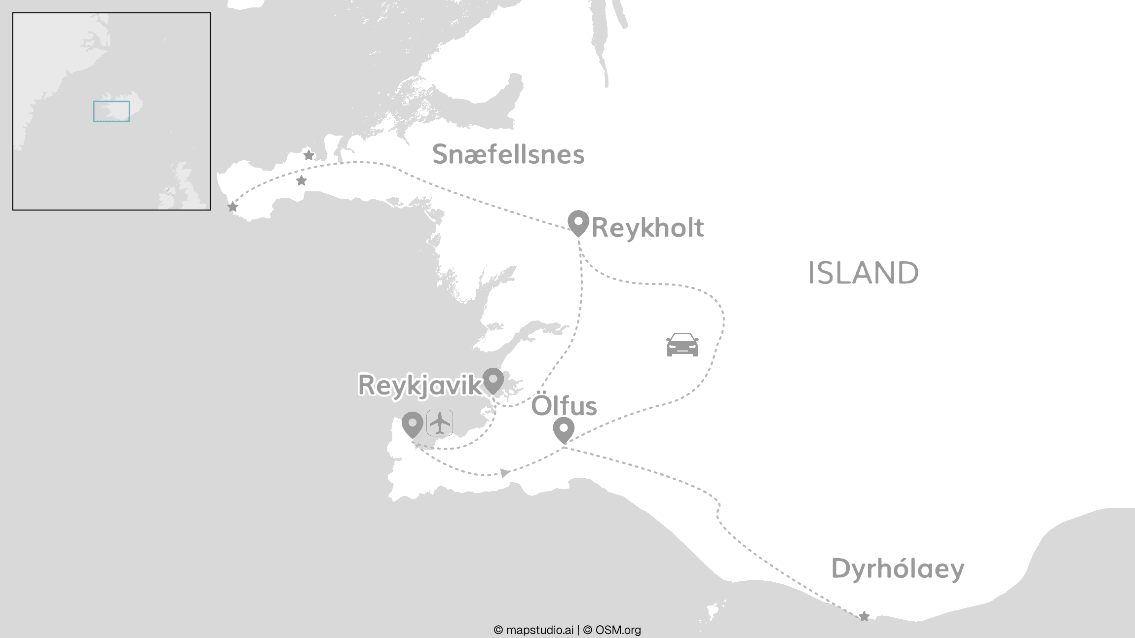 Island Roadtrip: Golden Circle unter der Mitternachtssonne