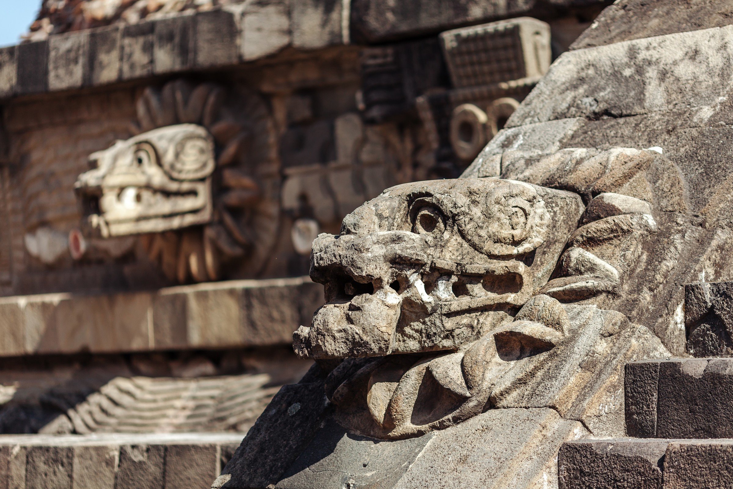 aztec astronaut carving